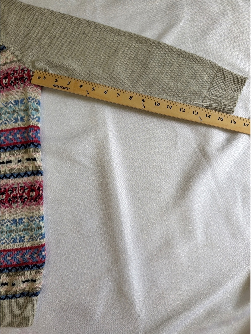 Chaps Women’s Fair Isle Multicolor Cotton Blend Crew Neck Sweater size 1X NWT - Picture 4 of 7